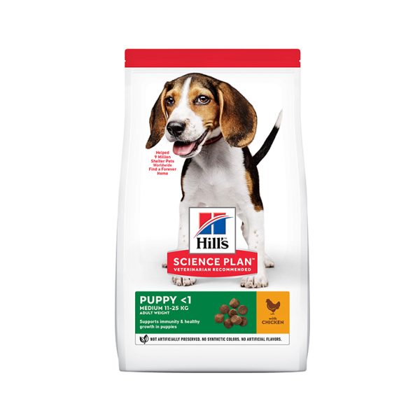 Hill���s Science Plan Medium Puppy Food With Chicken (18Kg)