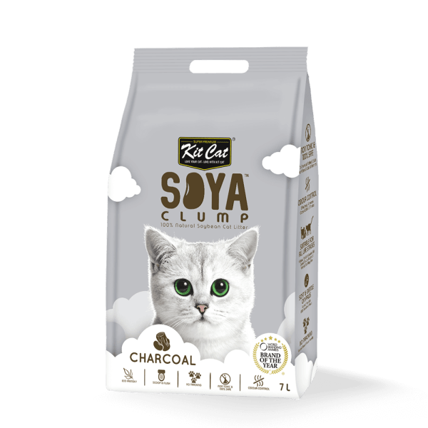 Kit Cat Soya Clump Soybean Litter ��� Charcoal 7L